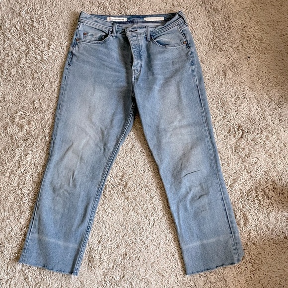 Pilcro and the Letterpress Denim - Pilcro (Anthro) Cropped Boyfriend Jeans